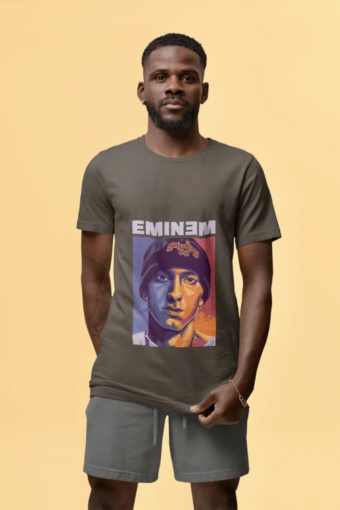 Unleash your inner rhythm with our exclusive "Rap Lyricist Reverie" Eminem Graphic Tee. Crafted for true enthusiasts of Eminem's unparalleled lyrical prowess, this shirt is a tribute to the iconic wordsmith. Dive into the world of intricate rhymes and unapologetic self-expression with every wear.