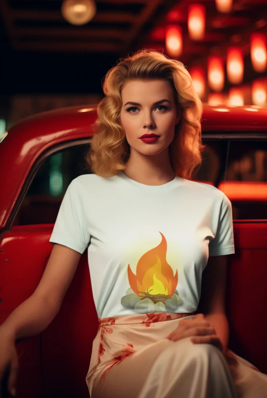 Fire Illustration women's T-shirt and let the world witness the blazing confidence that sets you apart.