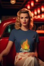 Fire Illustration women's T-shirt and let the world witness the blazing confidence that sets you apart.