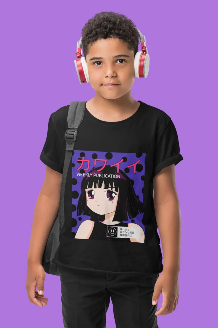 Trendy Anime Girl Weekly Publication Boys T-Shirt