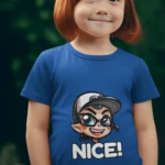 Chic and Fun "NICE" Twitch Emoji T-Shirt Design for Girls
