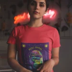 Girls King Kong t-shirt featuring a vibrant design of King Kong scaling the Empire State Building.