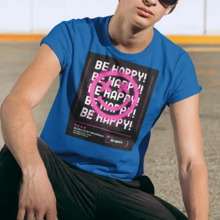 Be Happy Graphic T-Shirt for Men - Trendy and Comfortable