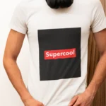 Supercool Graphic T-Shirt for Men with bold design on front, perfect for casual wear.