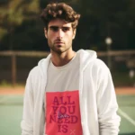 Men's 'All You Need is Love' t-shirt featuring a bold, minimalist design on a soft, comfortable cotton fabric