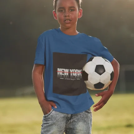 Boys' New York streetwear t-shirt featuring a bold NYC-inspired graphic design.