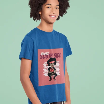 Southside Bronx boys' t-shirt featuring bold urban graphics on a breathable cotton fabric