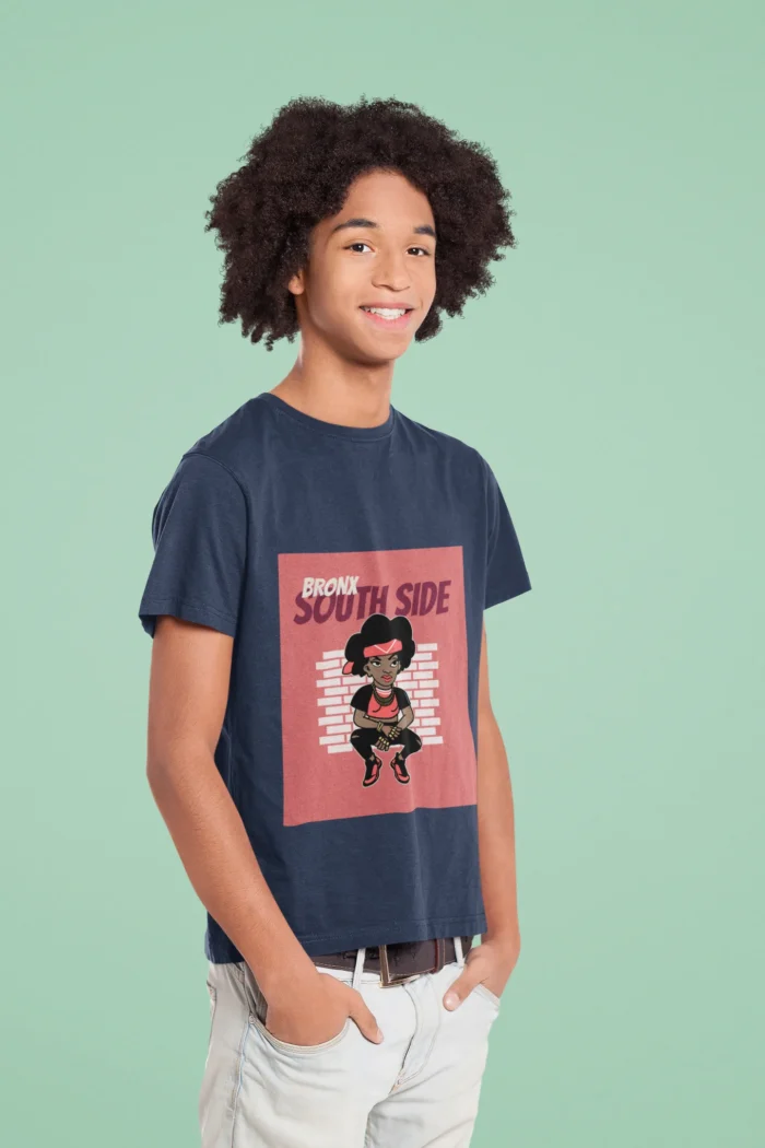 Southside Bronx boys' t-shirt featuring bold urban graphics on a breathable cotton fabric