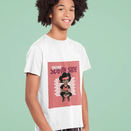 Southside Bronx boys' t-shirt featuring bold urban graphics on a breathable cotton fabric