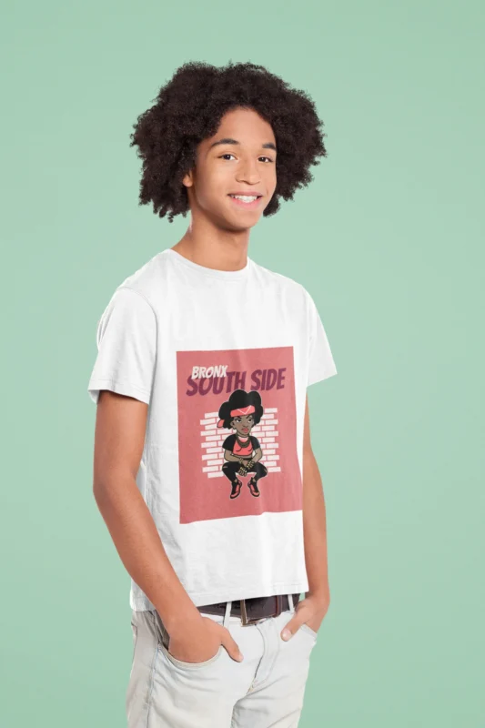 Southside Bronx boys' t-shirt featuring bold urban graphics on a breathable cotton fabric