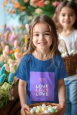 Girls wearing Love Love Love Wins t-shirt, showcasing a positive and stylish design