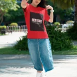 Women's New York streetwear t-shirt with edgy urban design