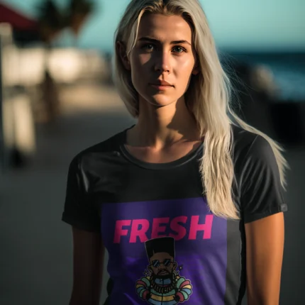 Fresh Character Women's T-Shirt featuring a bold and unique design, perfect for expressing individuality