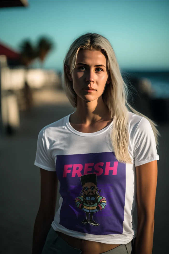 Fresh Character Women's T-Shirt featuring a bold and unique design, perfect for expressing individuality