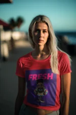 Fresh Character Women's T-Shirt featuring a bold and unique design, perfect for expressing individuality