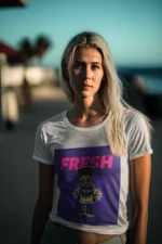 Fresh Character Women's T-Shirt featuring a bold and unique design, perfect for expressing individuality