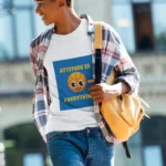Boys wearing Attitude in Basketball t-shirts, confidently posing on a basketball court.