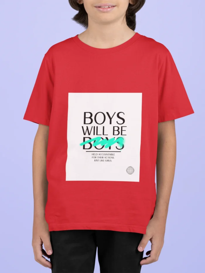 Boys Will Be Boys T-shirt in bold lettering for boys – stylish and playful design.