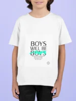 Boys Will Be Boys T-shirt in bold lettering for boys – stylish and playful design.