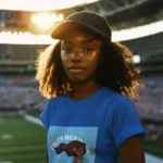 Girl's "Salty Mermaid Vibes" t-shirt featuring a mermaid tail design in vibrant ocean colors.